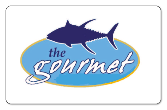 The Gourmet logo over white background